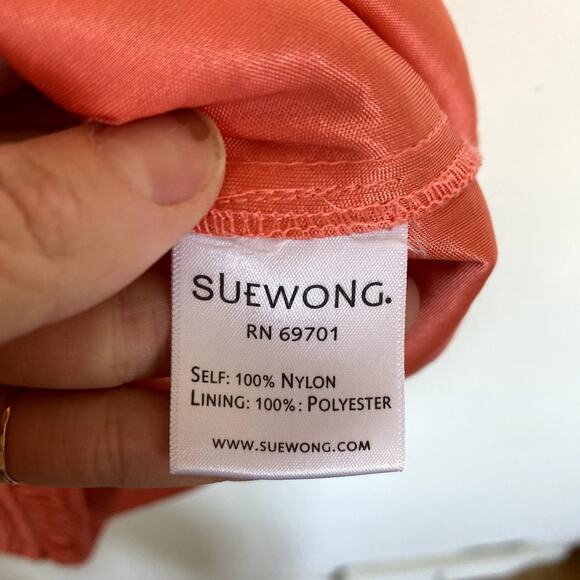 Sue Wong Soutache Lace Sheath Cocktail Dress Orange 4 - Picture 7 of 8